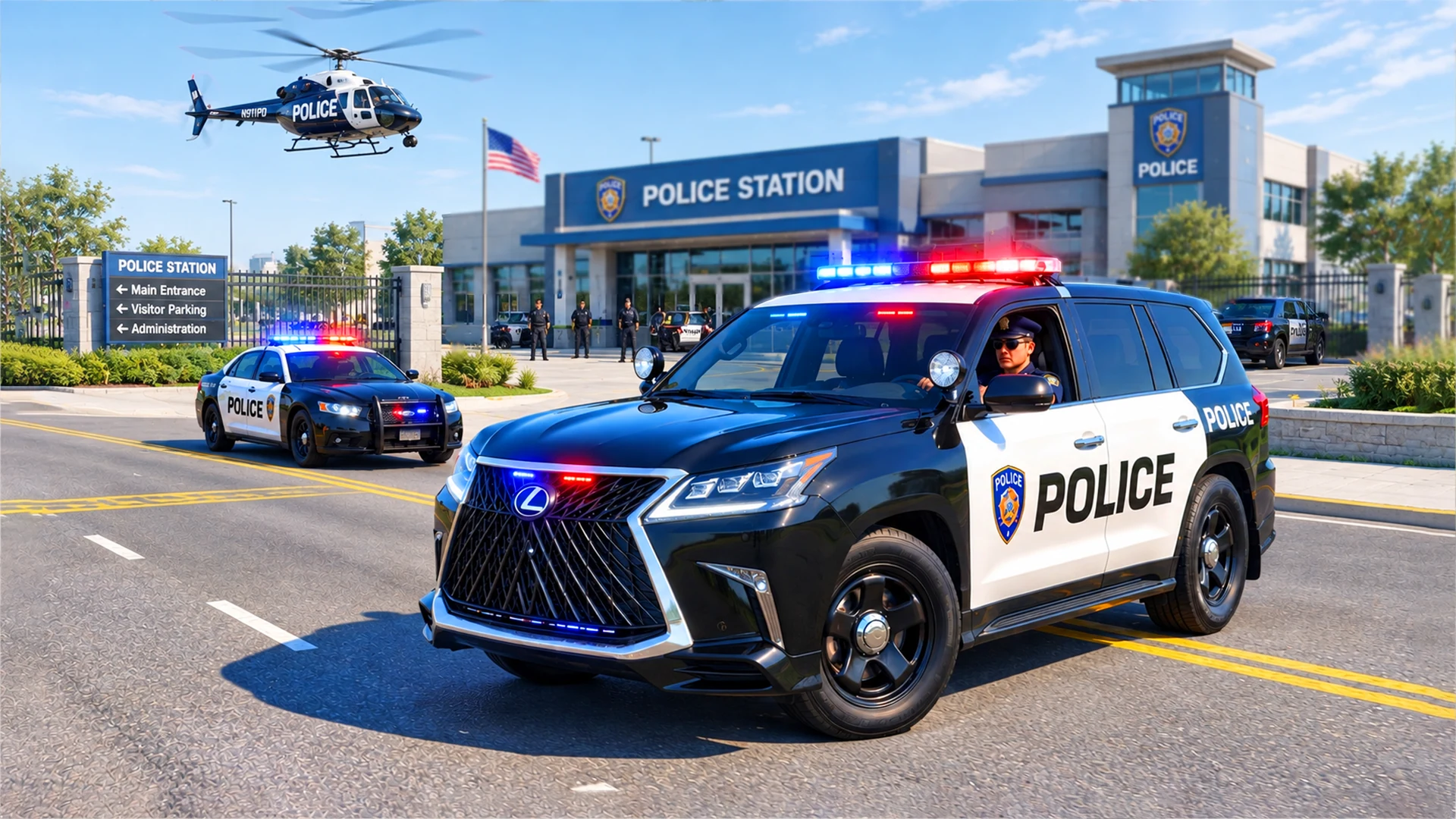 Police Prado Parking: Cop Game screenshot